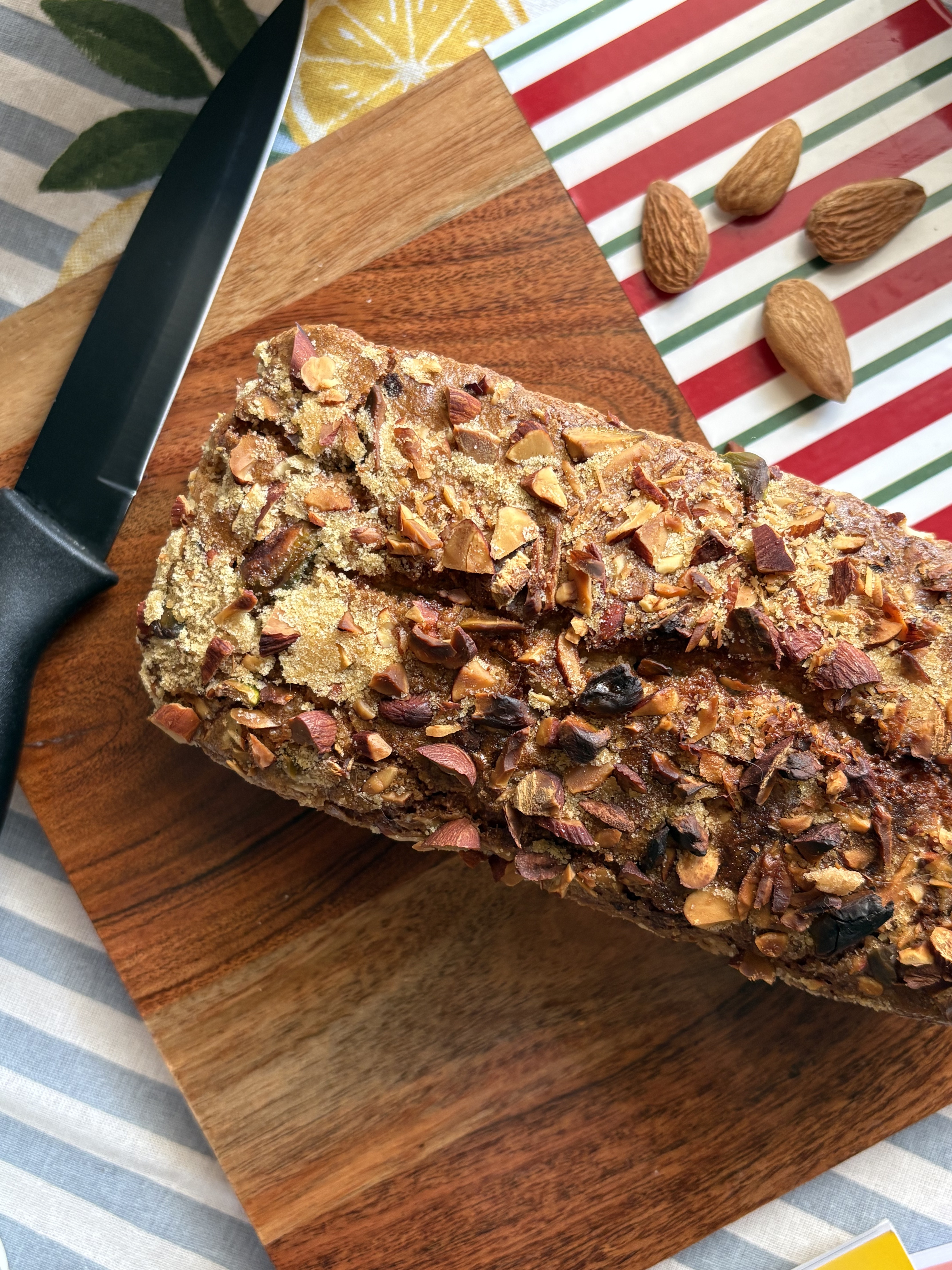 Almond & Nuts Tea Cake, close-up